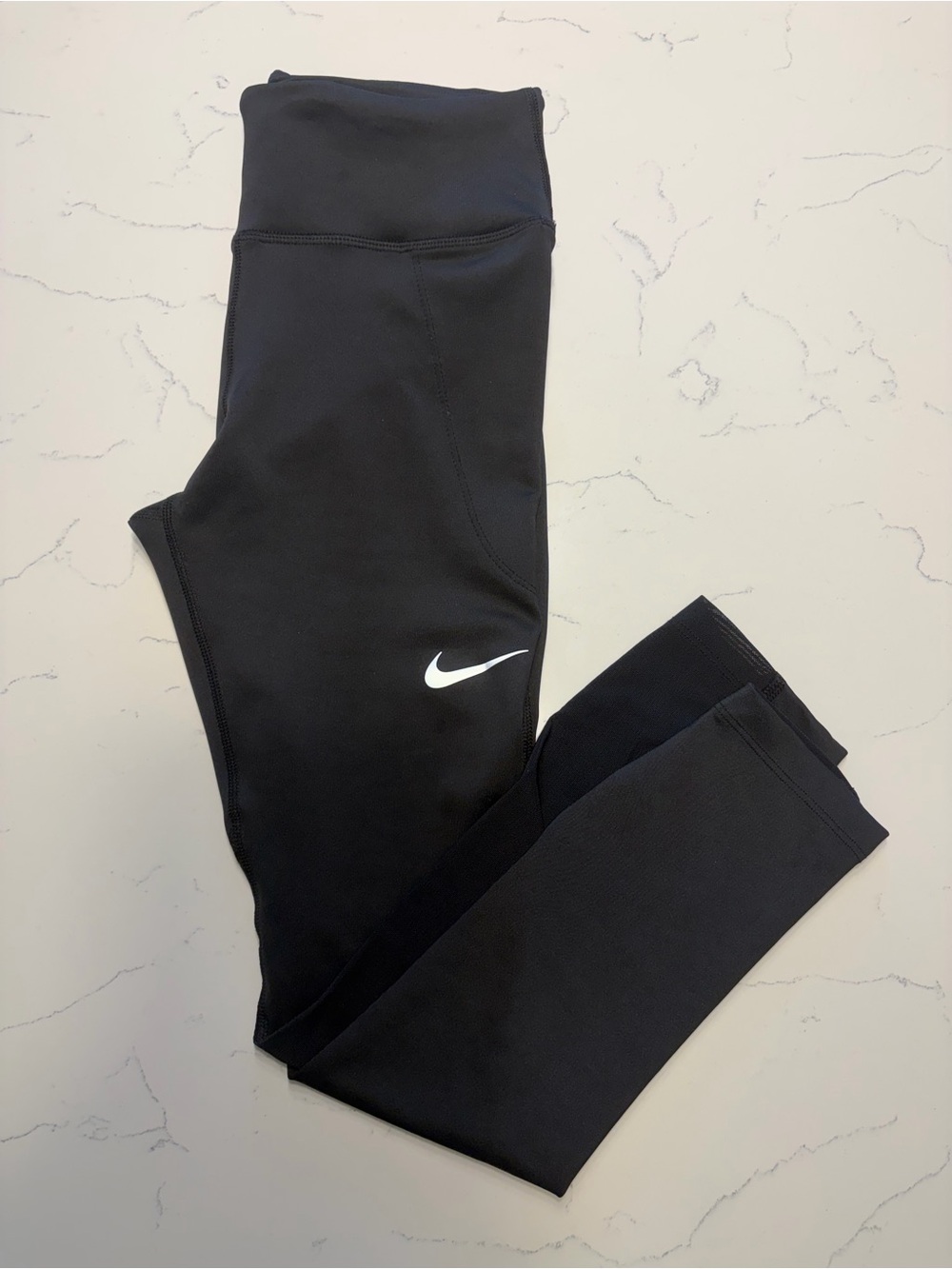 Nike Black Leggings with White Swoosh